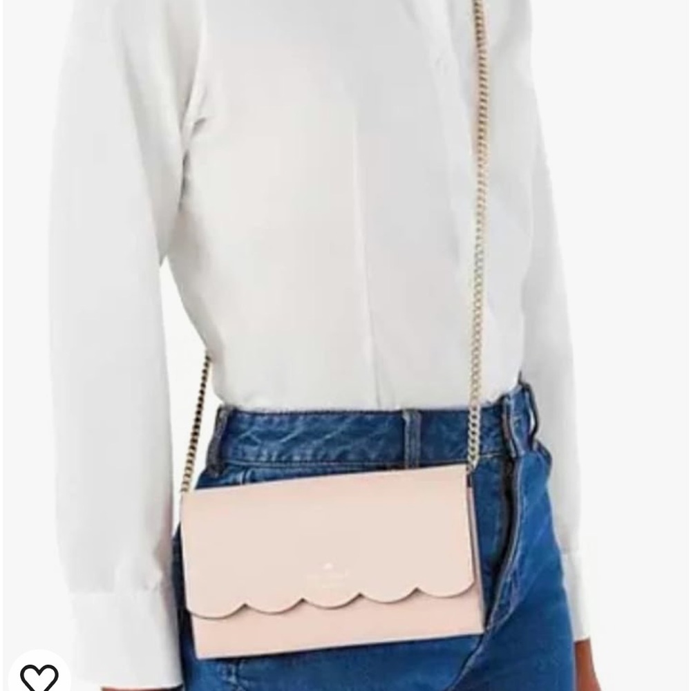 Kate Spade  Gemma wallet on a chain Crossbody bag  smooth leather  Violet  NWT - Picture 7 of 11